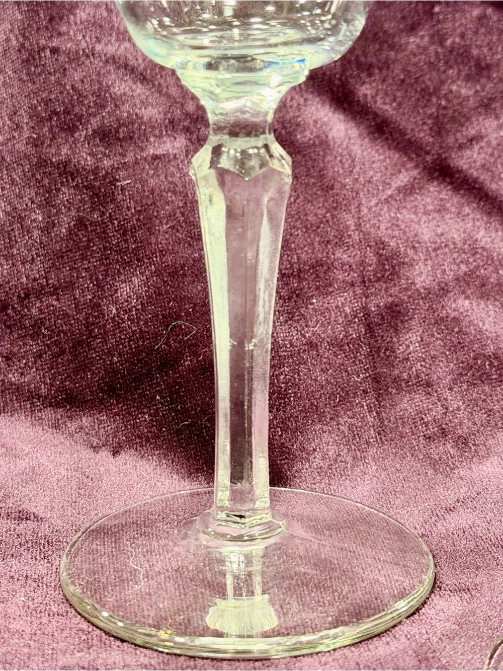Vintage Libbey 3001 Faceted Stem Cocktail Glasses Pair